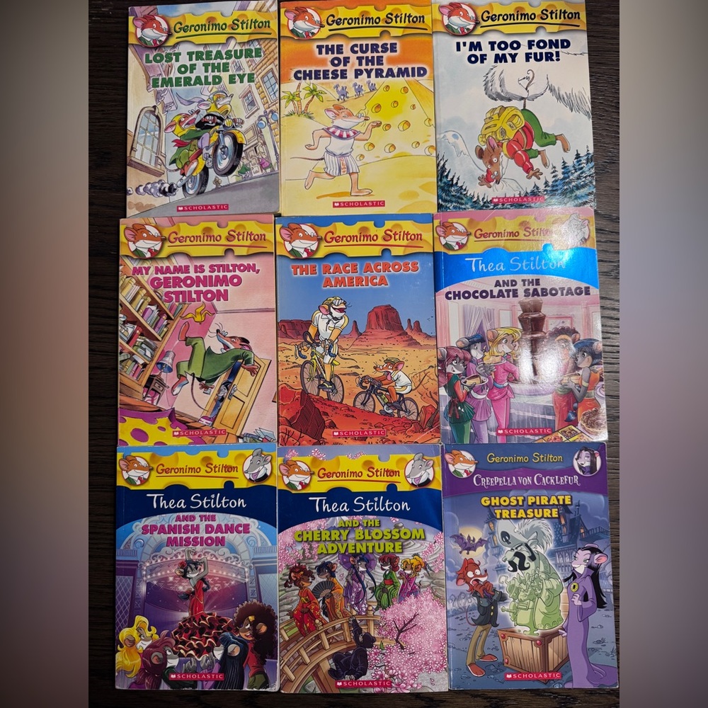 Geronimo Stilton Book Lot of 9 including Thea Stilton & Creepella Von Cacklefur
